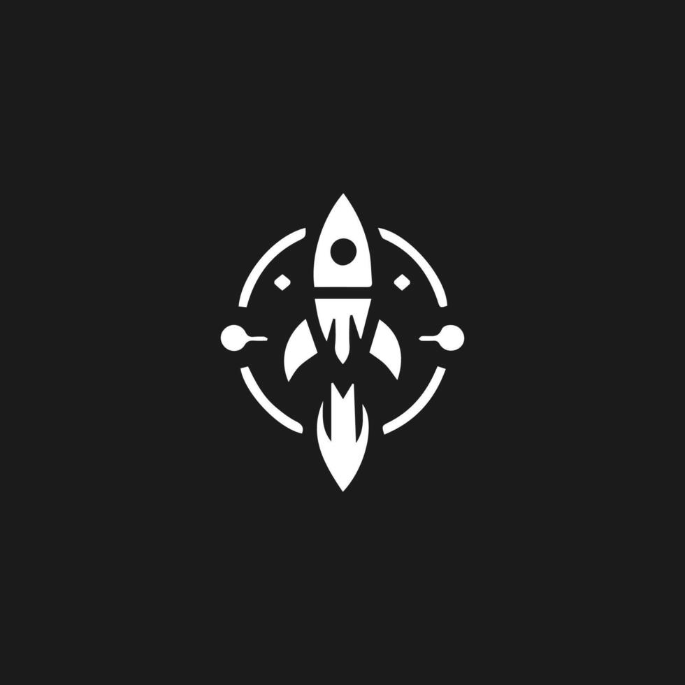 Rocket launch logo vector template. Creative rocket flight startup fly launch vector logo design