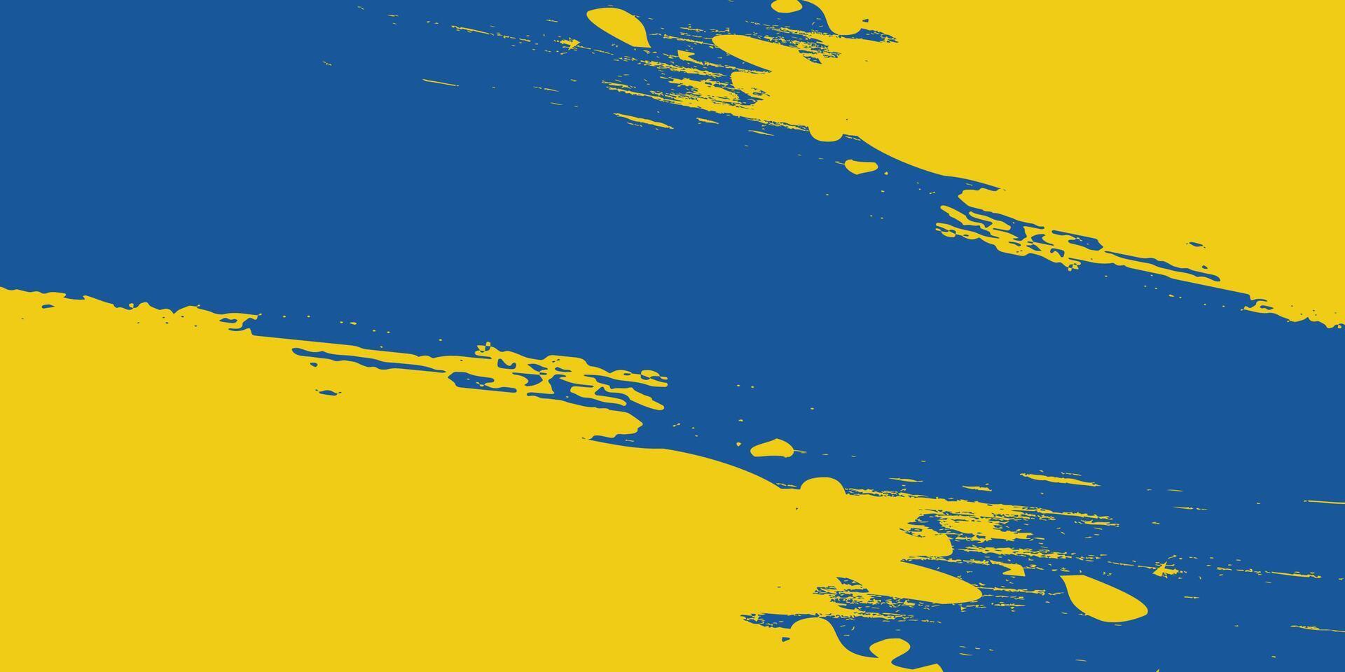 Abstract blue and yellow brush background, Free Vector