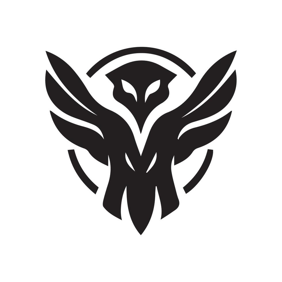 phoenix bird mascot logo gaming vector illustration
