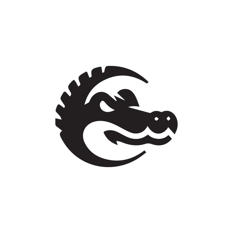 Alligator illustration, vector of crocodile icons