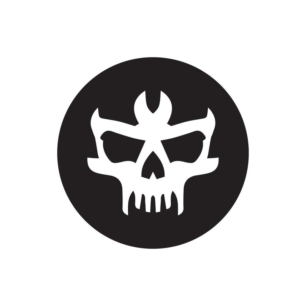 skull logo icon design vector illustration  design template