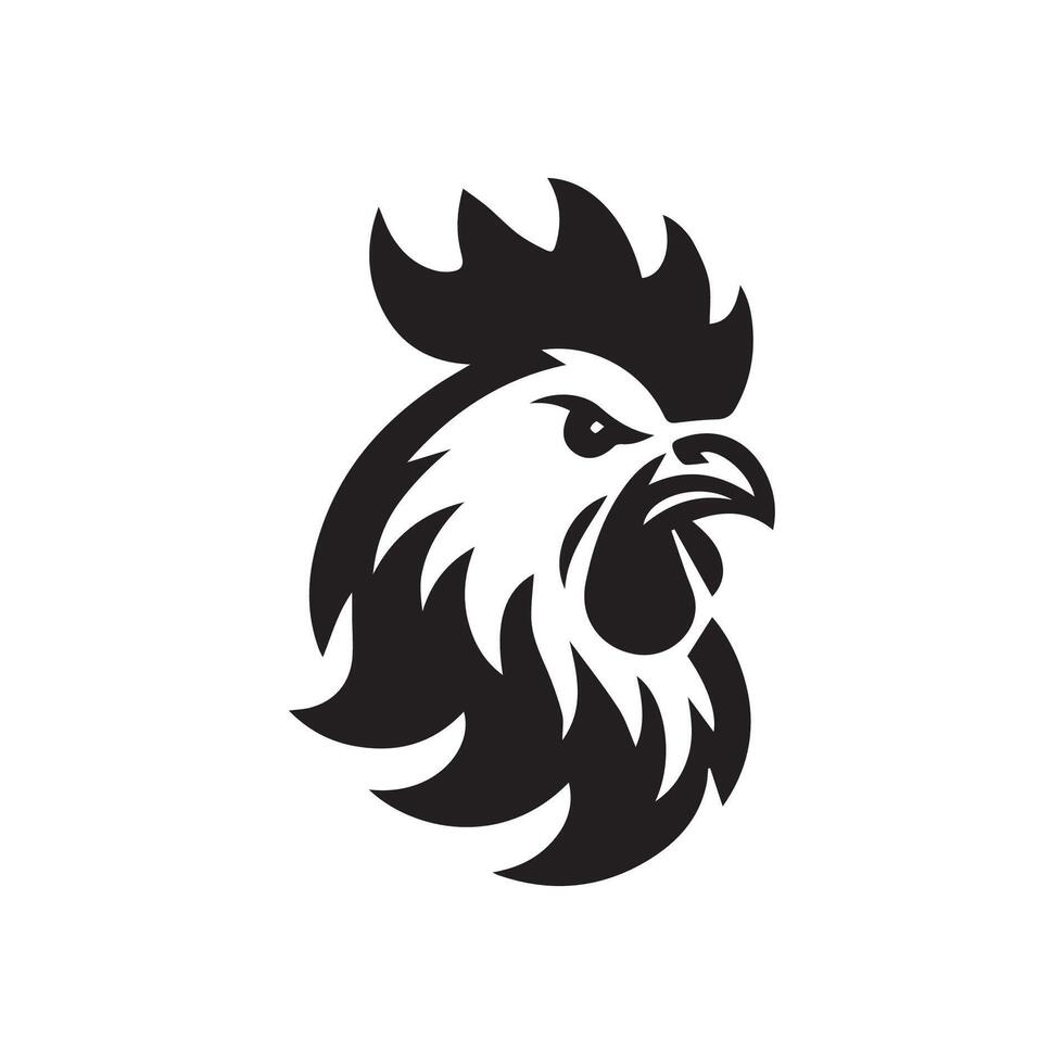 pollo cabeza logo diseño plantilla, pollo gallo símbolo vector