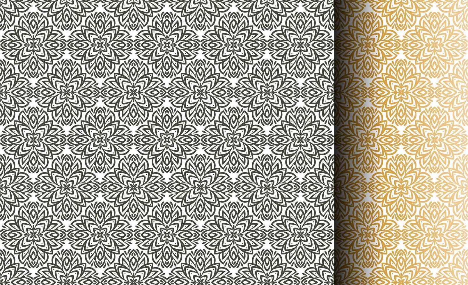 Seamless abstract pattern with ornaments for wallpaper, fabric, textile. Floral geometric background in oriental style vector