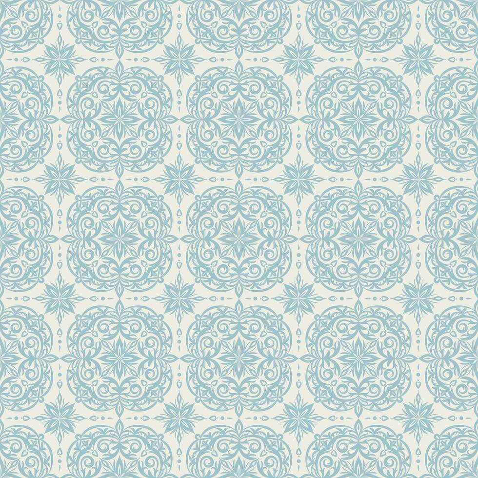 Seamless pattern with classic ornament. Pastel background with victorian ornaments for fabric, ceramic tiles, wallpapers, design. Textile print for arabic scarf vector