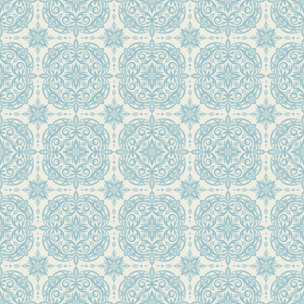 Seamless pattern with classic ornament. Pastel background with victorian ornaments for fabric, ceramic tiles, wallpapers, design. Textile print for arabic scarf vector