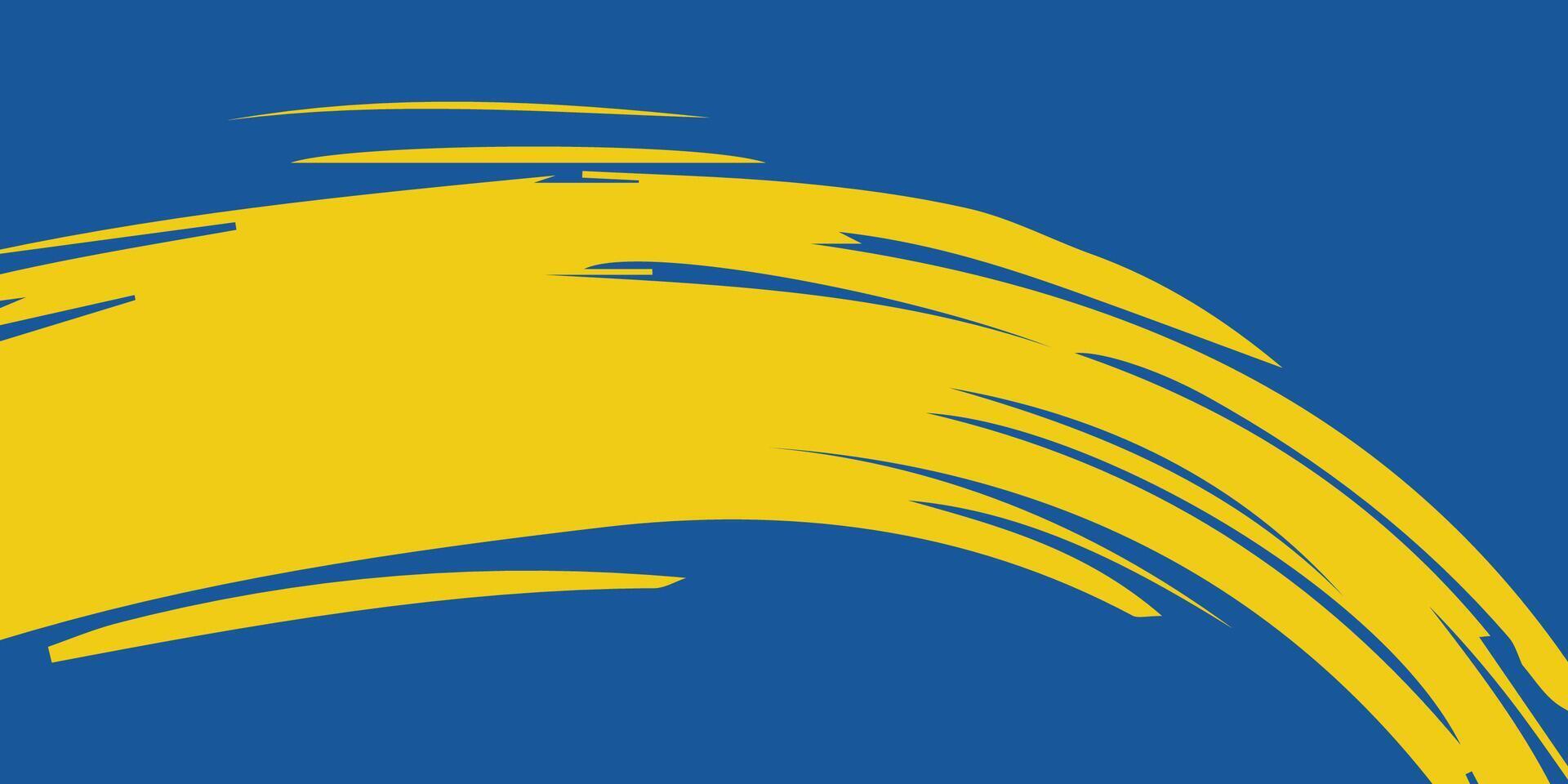 Abstract blue and yellow brush background, Free Vector
