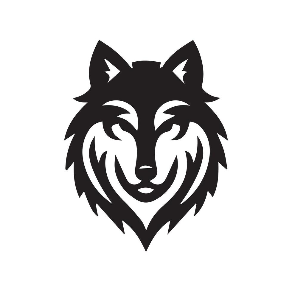 Wolf head illustration Logo Design. Wolf mascot vector