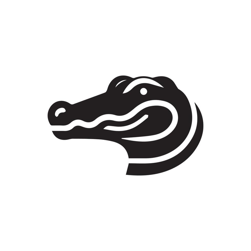 Alligator illustration, vector of crocodile icons