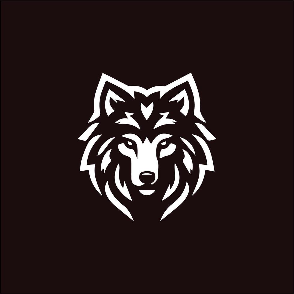 Wolf head illustration Logo Design. Wolf mascot vector