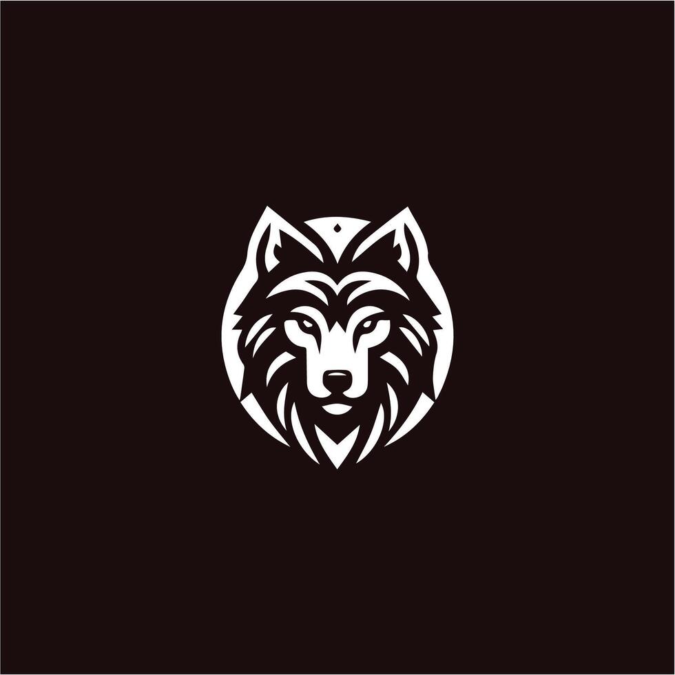 Wolf head illustration Logo Design. Wolf mascot vector