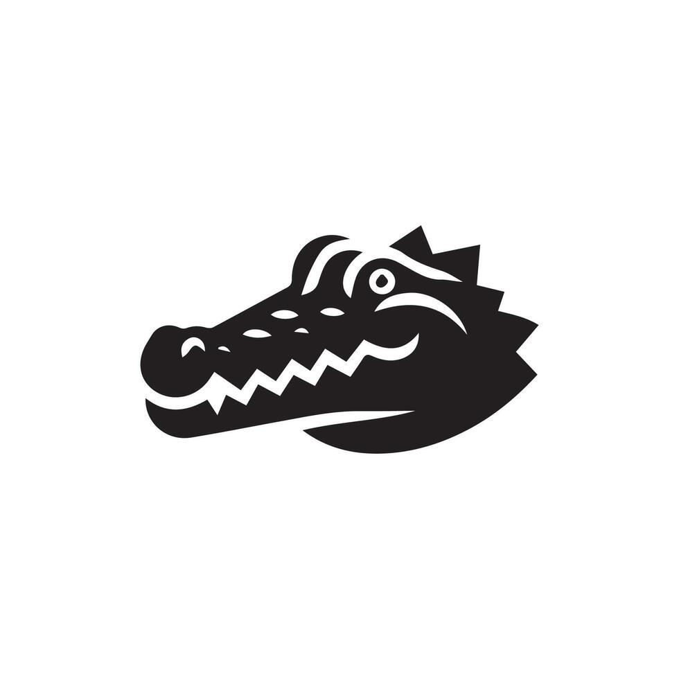 Alligator illustration, vector of crocodile icons