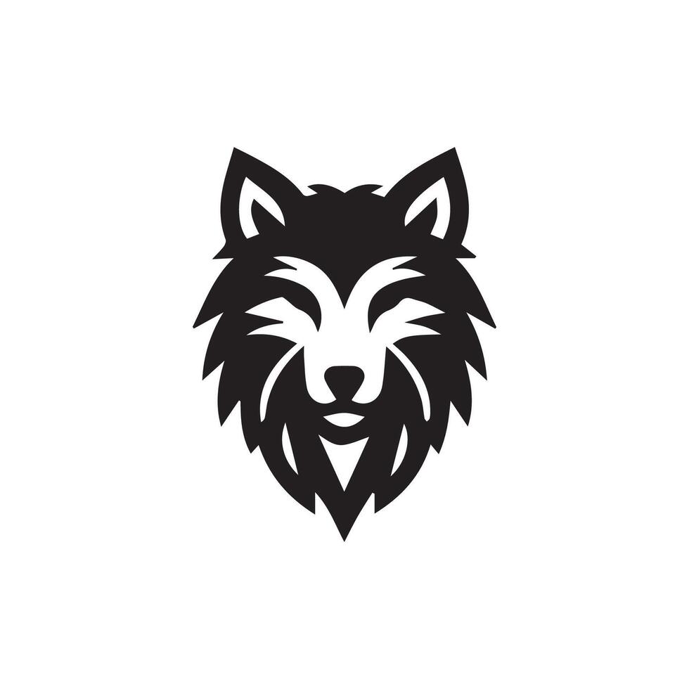 lobo cabeza ilustración logo diseño. lobo mascota vector