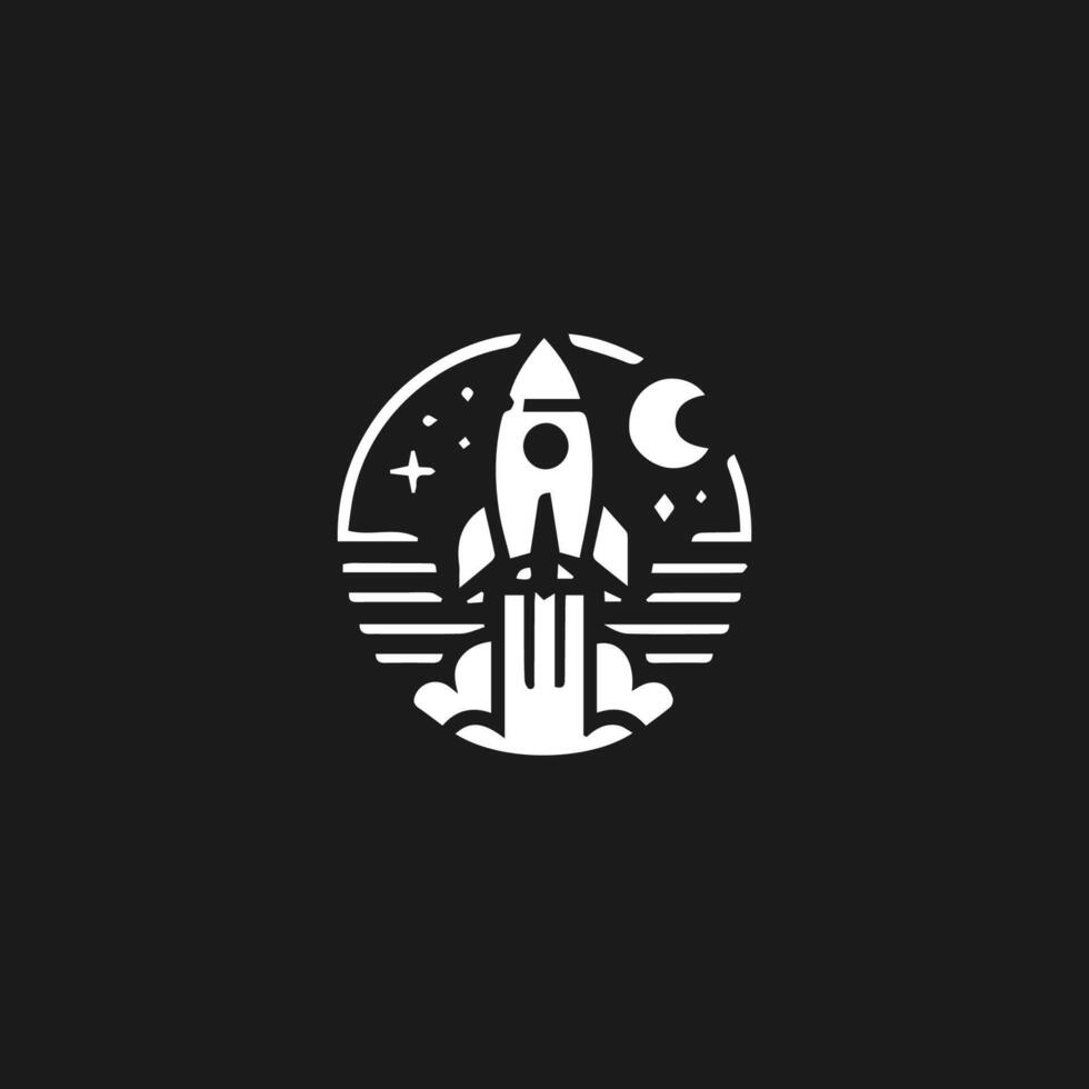 Rocket launch logo vector template. Creative rocket flight startup fly launch vector logo design