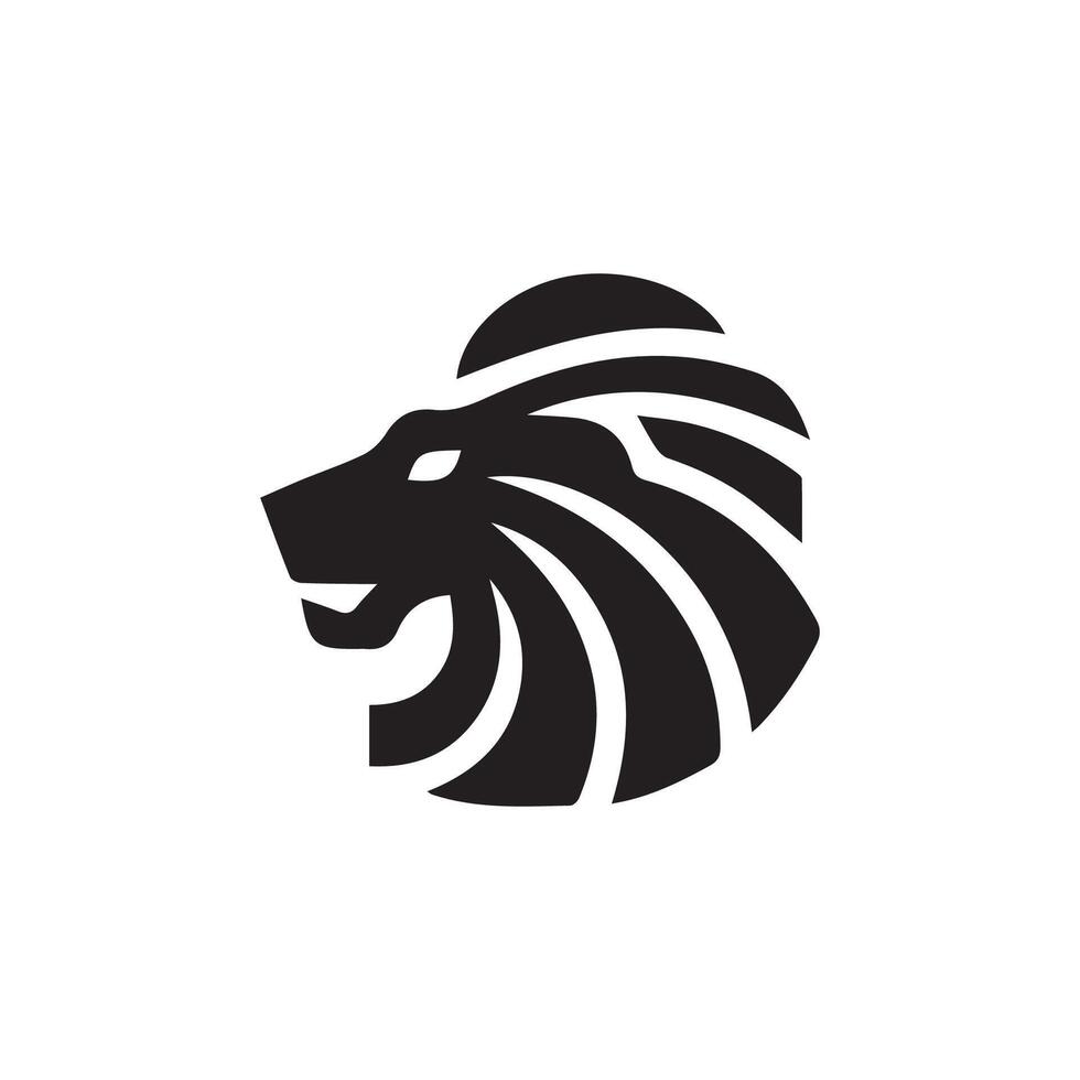 lion logo design vector template, logo mascot