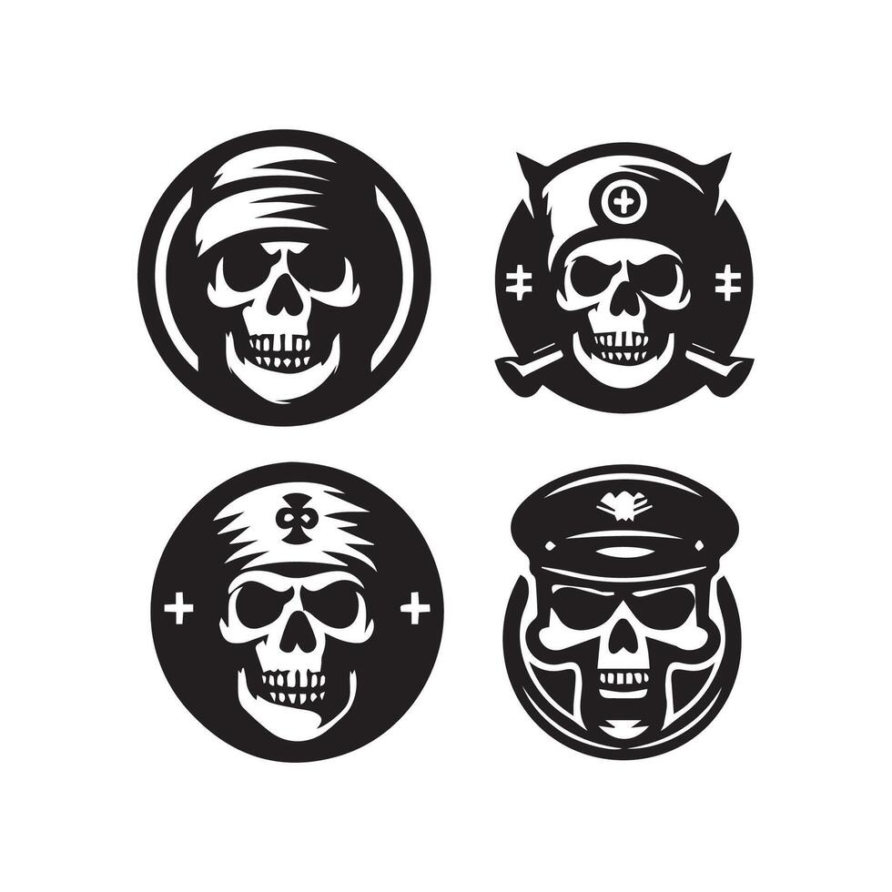 skull logo icon design vector illustration  design template