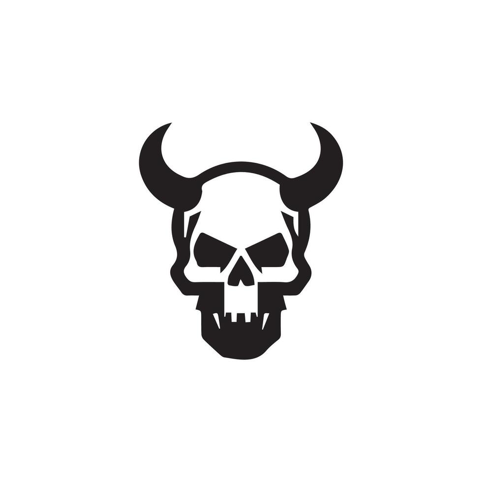 skull logo icon design vector illustration  design template