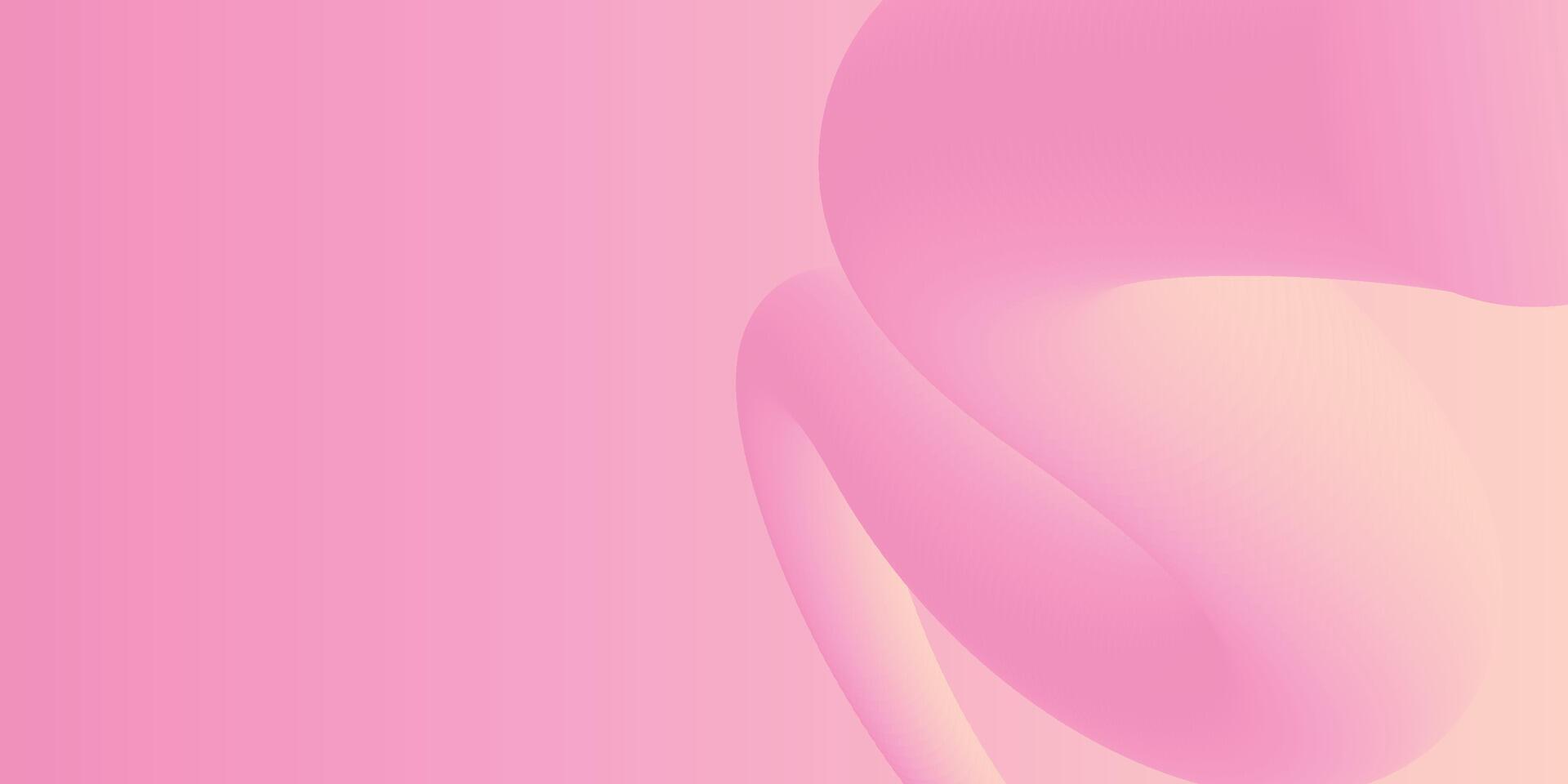 abstract 3D liquid fluid pink color background. Creative minimal sphere balls or bubble trendy colorful gradient design for cover brochure, flyer, poster, banner web. vector