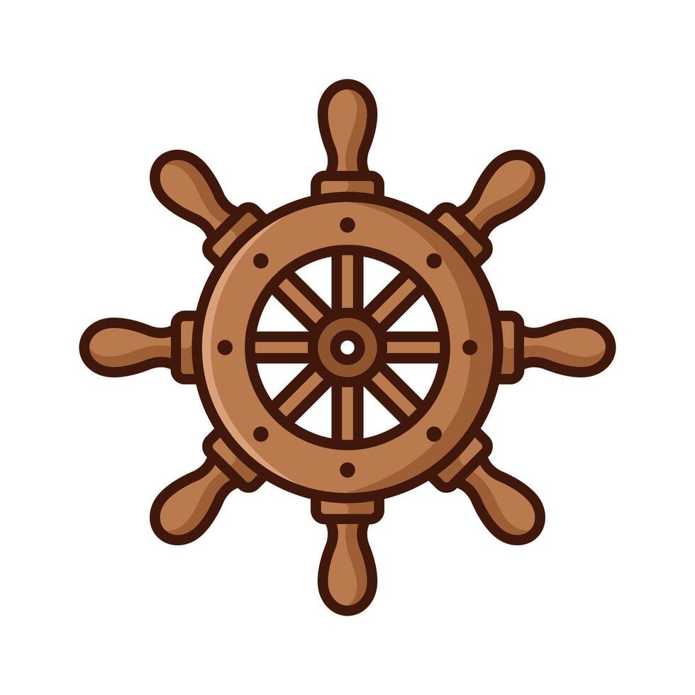 ship wheel icon vector design template in white background