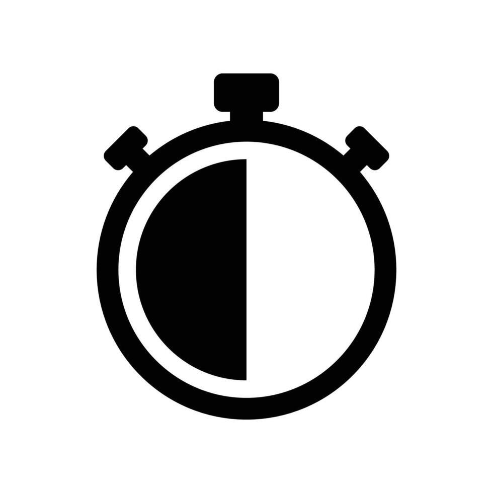 detener reloj icono vector diseño modelo en blanco antecedentes