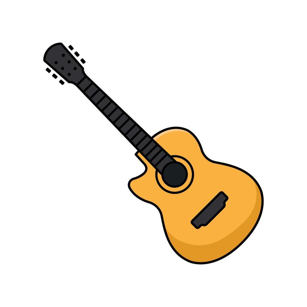 guitar icon vector design template in white background