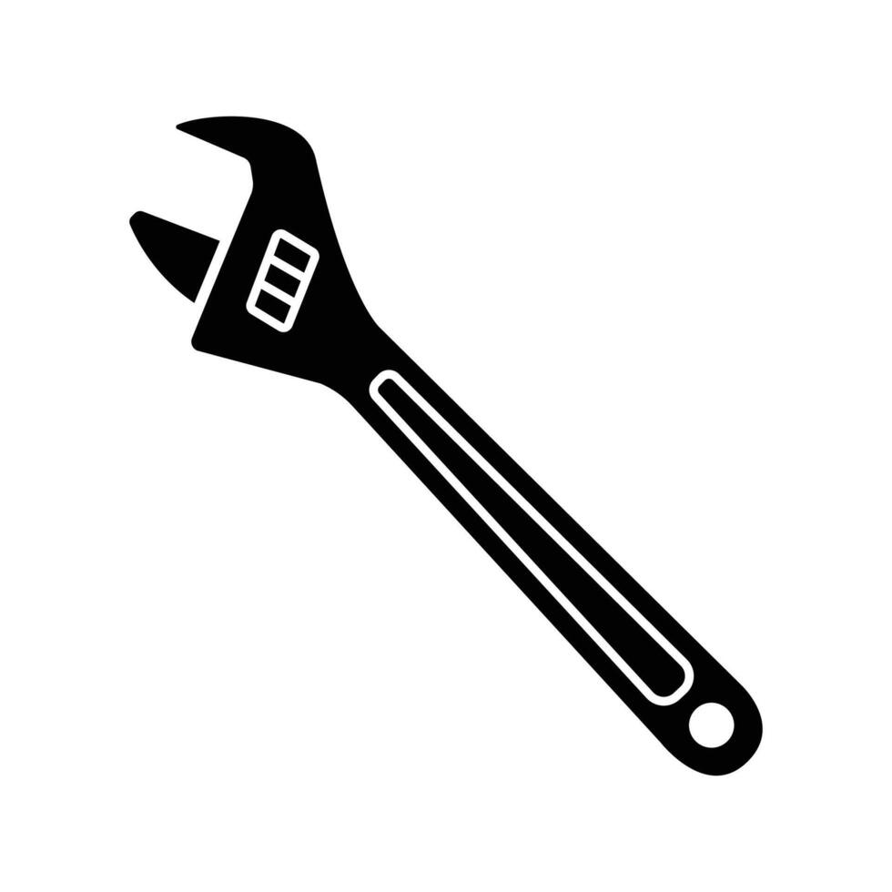 mono llave inglesa icono vector diseño modelo en blanco antecedentes