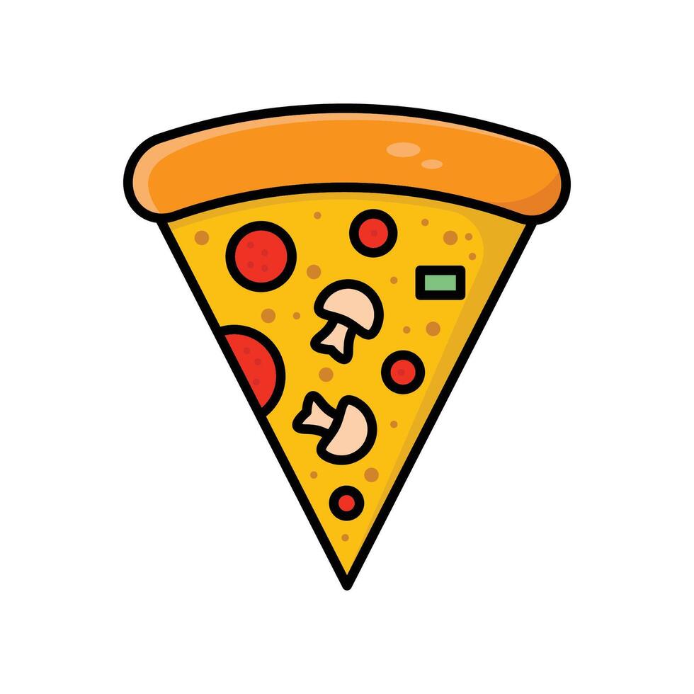 Pizza icono vector diseño modelo en blanco antecedentes