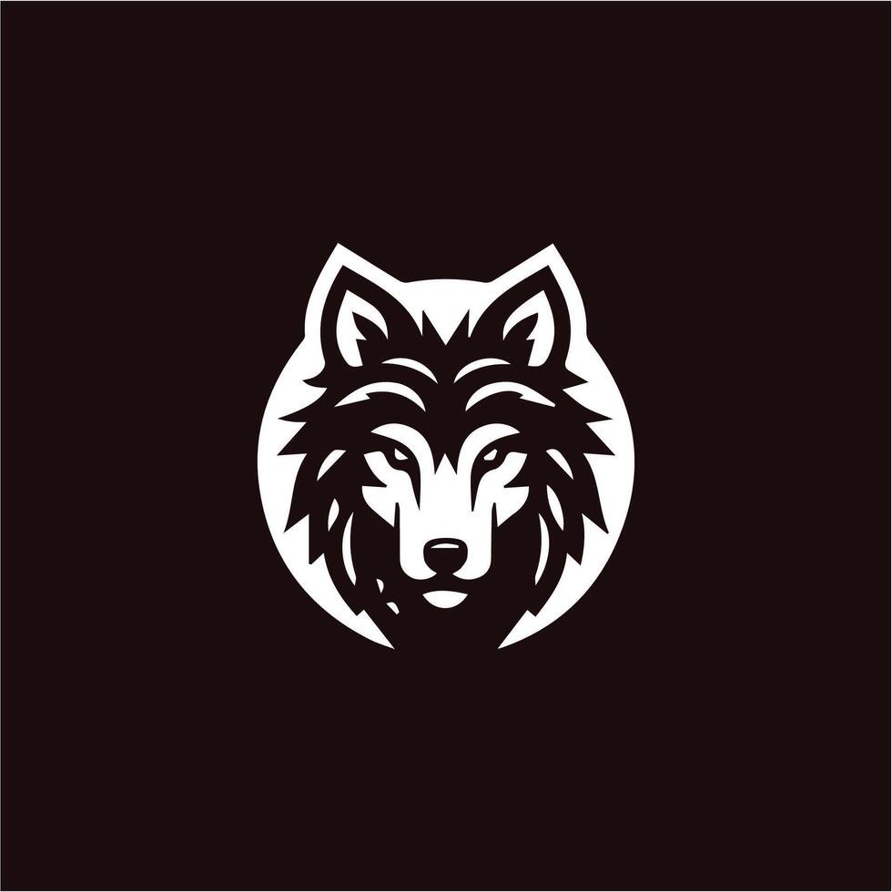 lobo cabeza ilustración logo diseño. lobo mascota vector