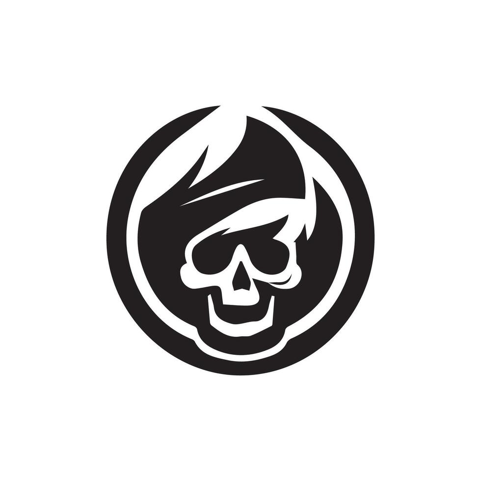 skull logo icon design vector illustration  design template