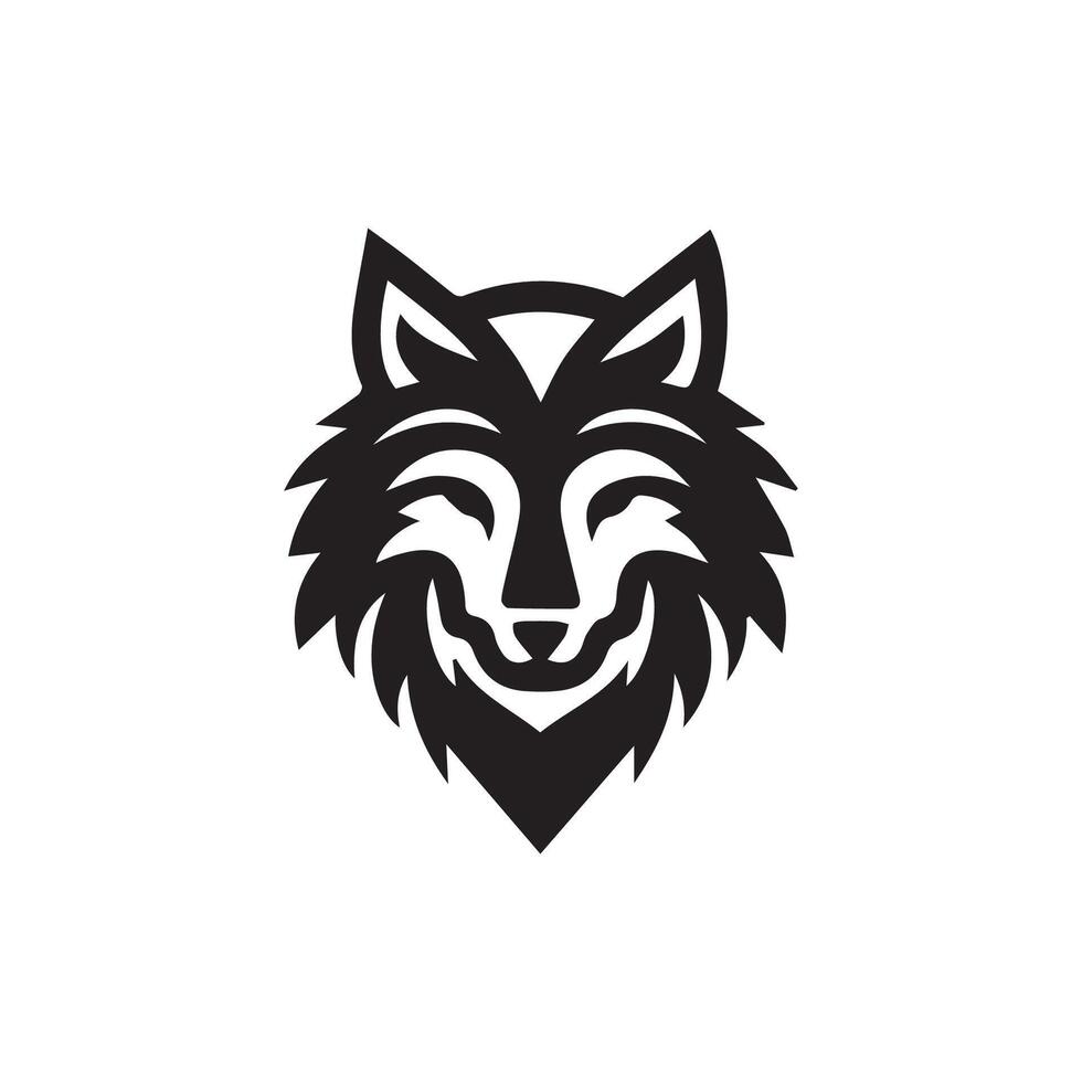 lobo cabeza ilustración logo diseño. lobo mascota vector