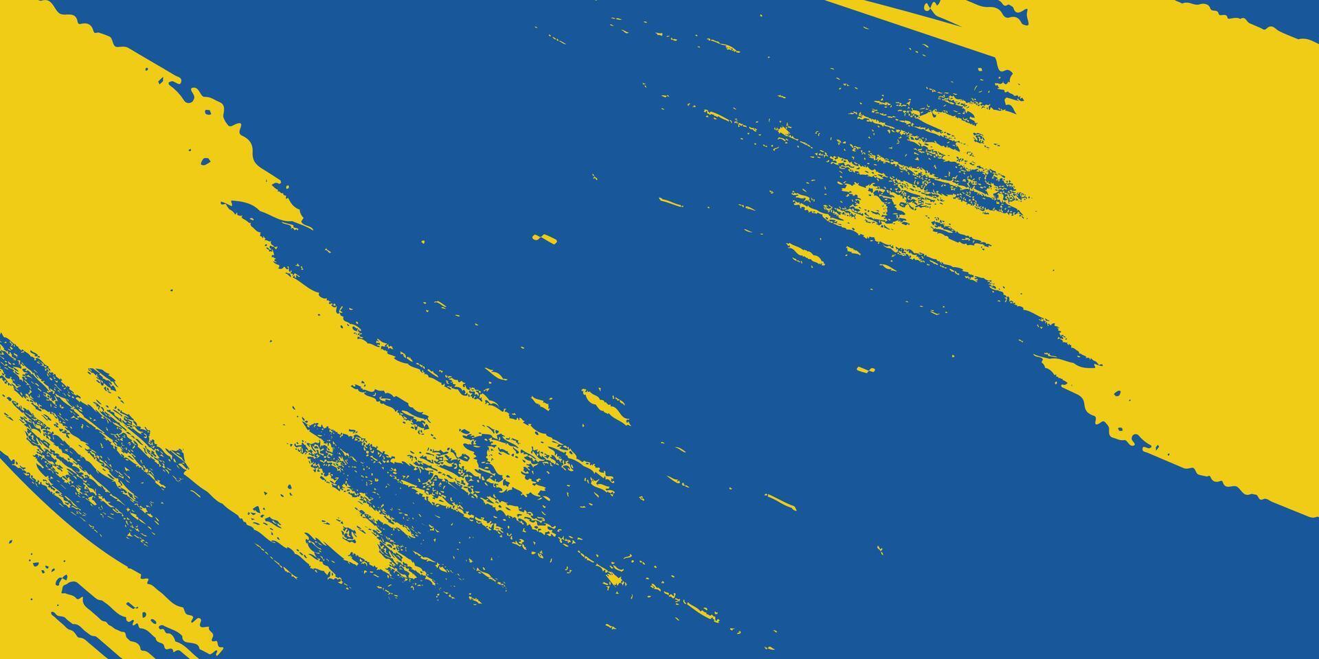 Abstract blue and yellow brush background, Free Vector