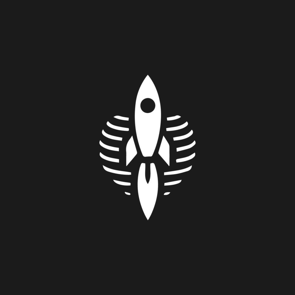 cohete lanzamiento logo vector modelo. creativo cohete vuelo puesta en marcha mosca lanzamiento vector logo diseño