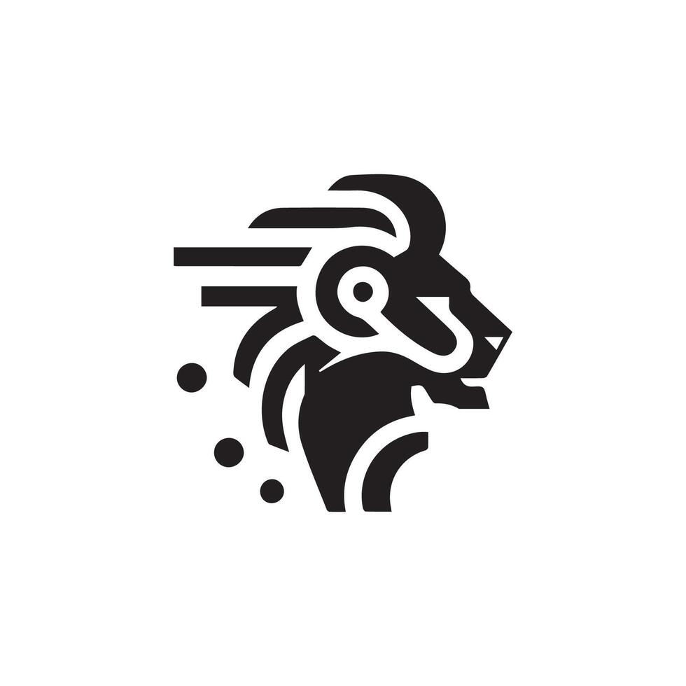 lion logo design vector template, logo mascot