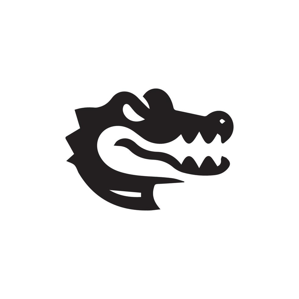 Alligator illustration, vector of crocodile icons