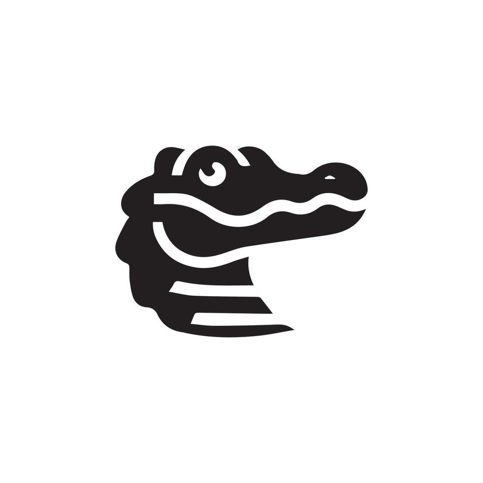 Alligator illustration, vector of crocodile icons