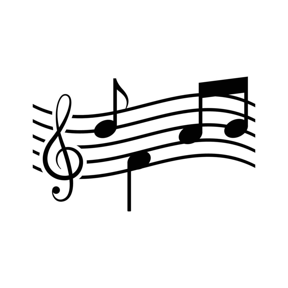 música Nota icono vector diseño modelo en blanco antecedentes