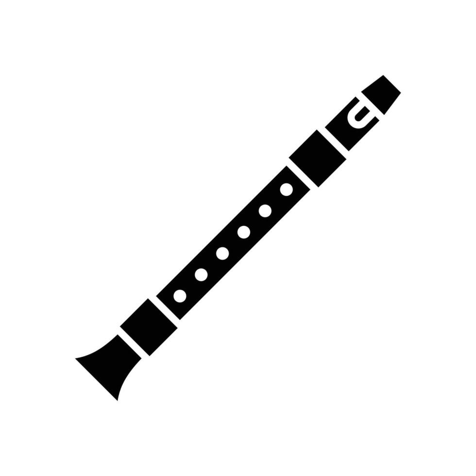 flauta icono vector diseño modelo en blanco antecedentes