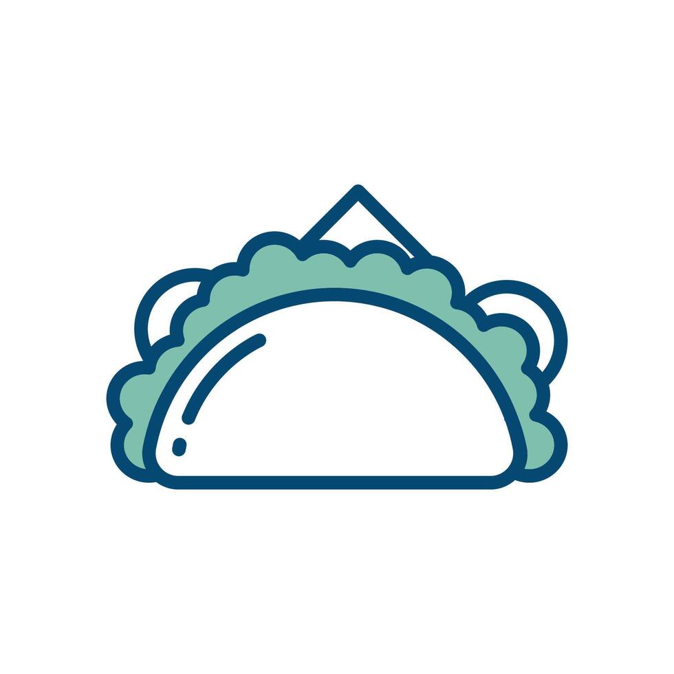 taco icono vector diseño modelo en blanco antecedentes