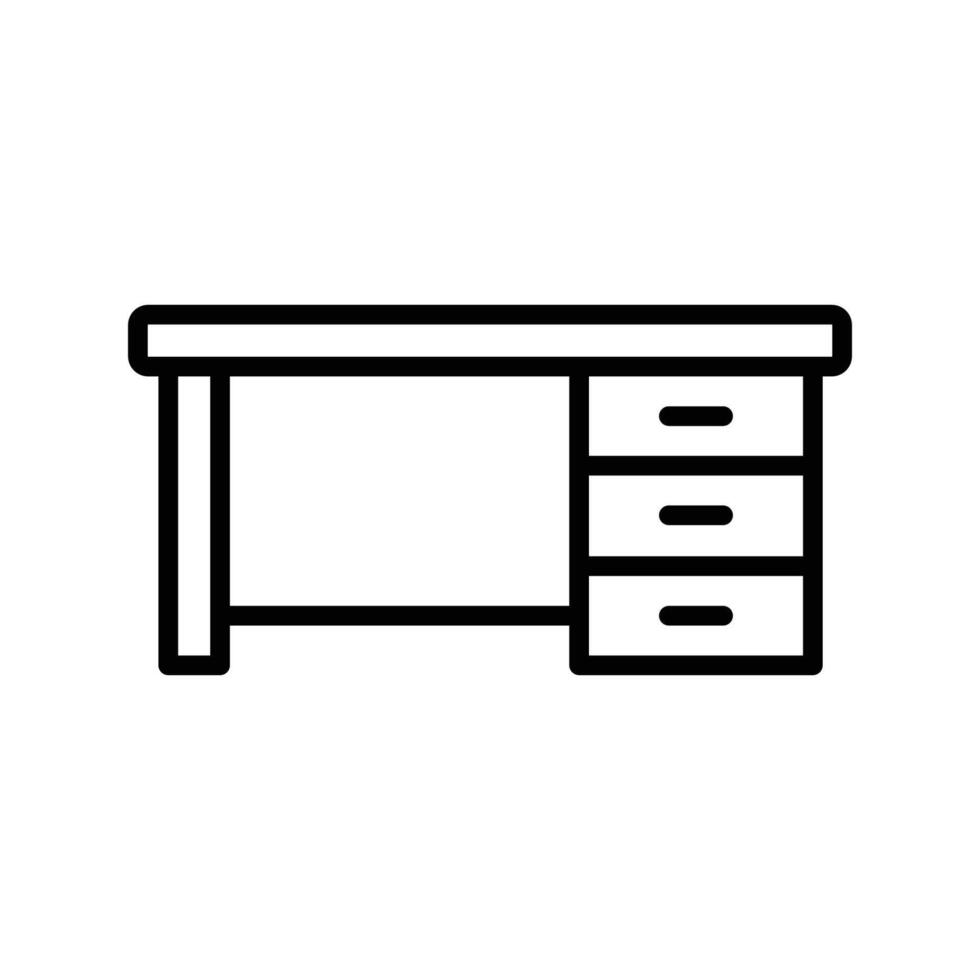 desk icon vector design template in white background