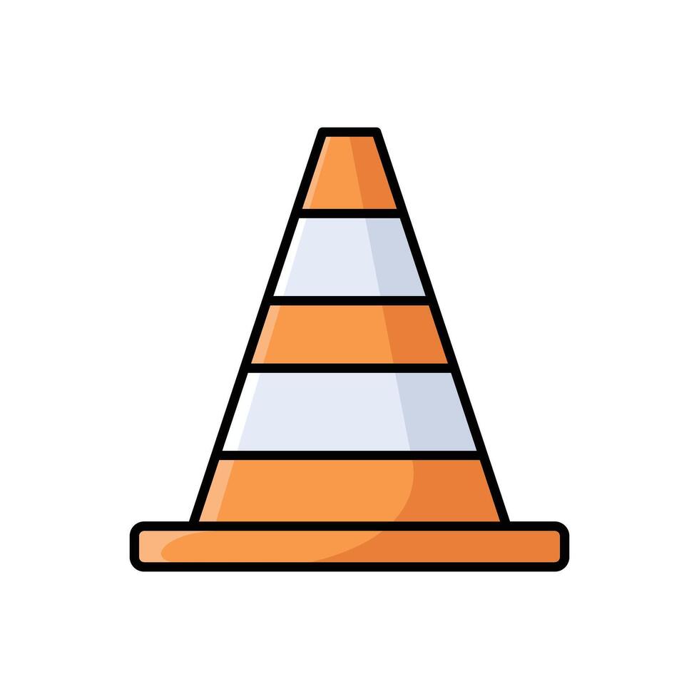 traffic cone icon vector design template in white background
