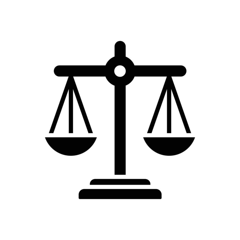 scale of justice icon vector design template in white background