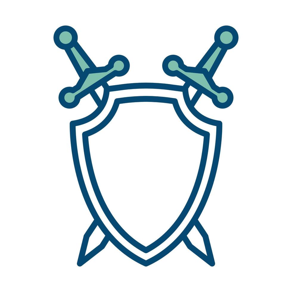 shield and sword icon vector design template in white background