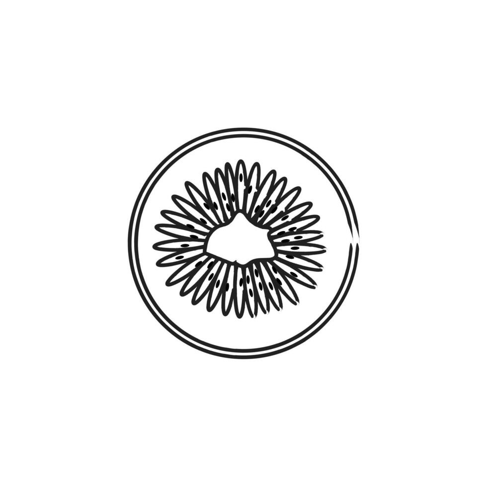 icon of kiwi fruit slices vector