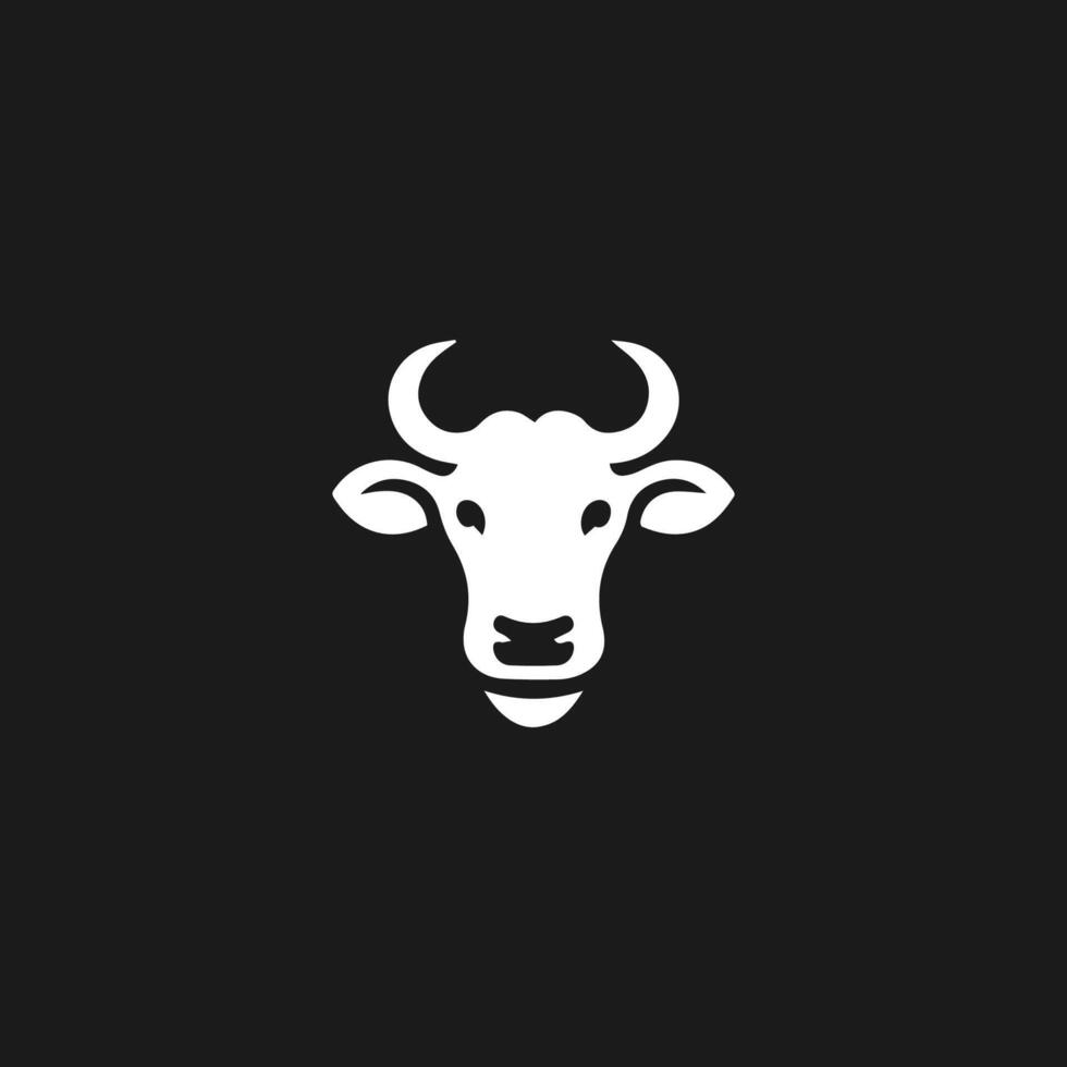 Abstract cow or bull logo design. Creative steak, meat or milk icon symbol. vector