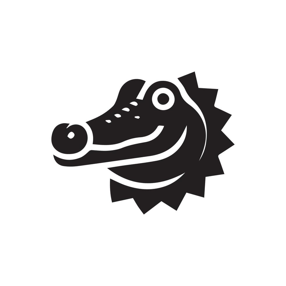 Alligator illustration, vector of crocodile icons