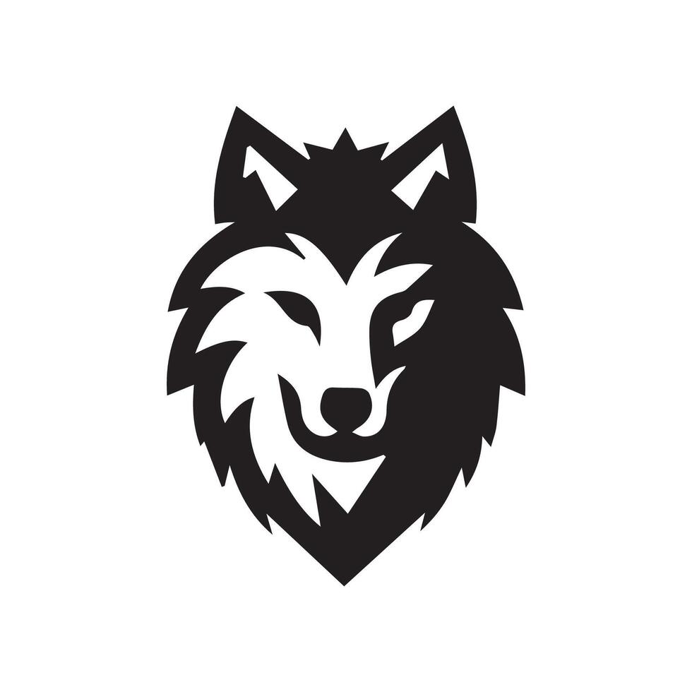 Wolf head illustration Logo Design. Wolf mascot vector