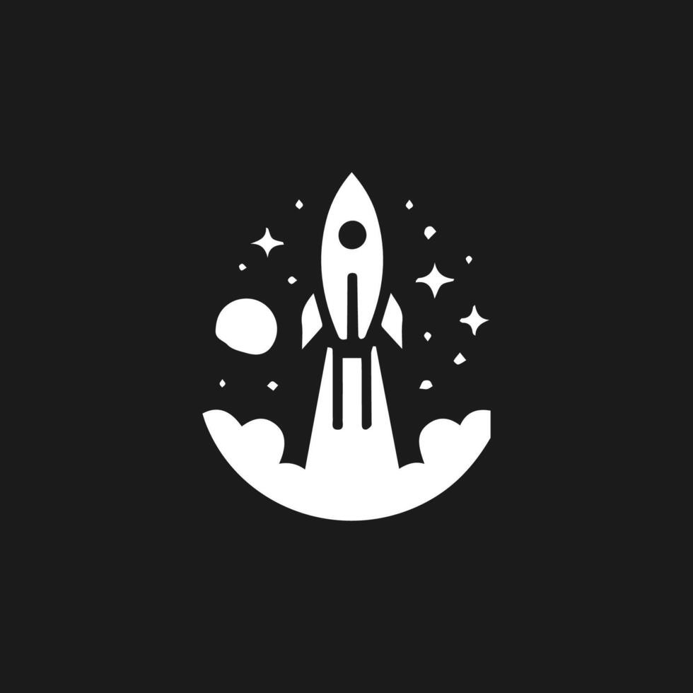 Rocket launch logo vector template. Creative rocket flight startup fly launch vector logo design