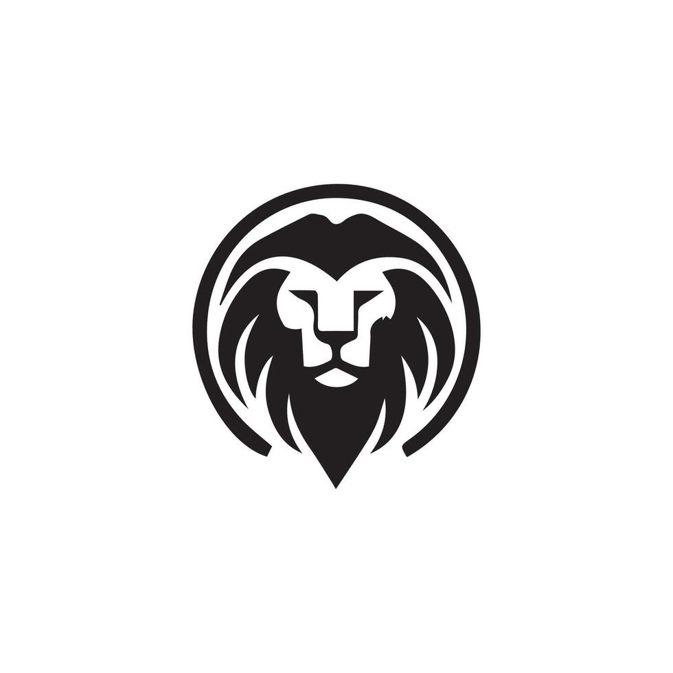 lion logo design vector template, logo mascot