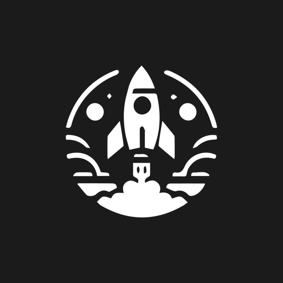 Rocket launch logo vector template. Creative rocket flight startup fly launch vector logo design