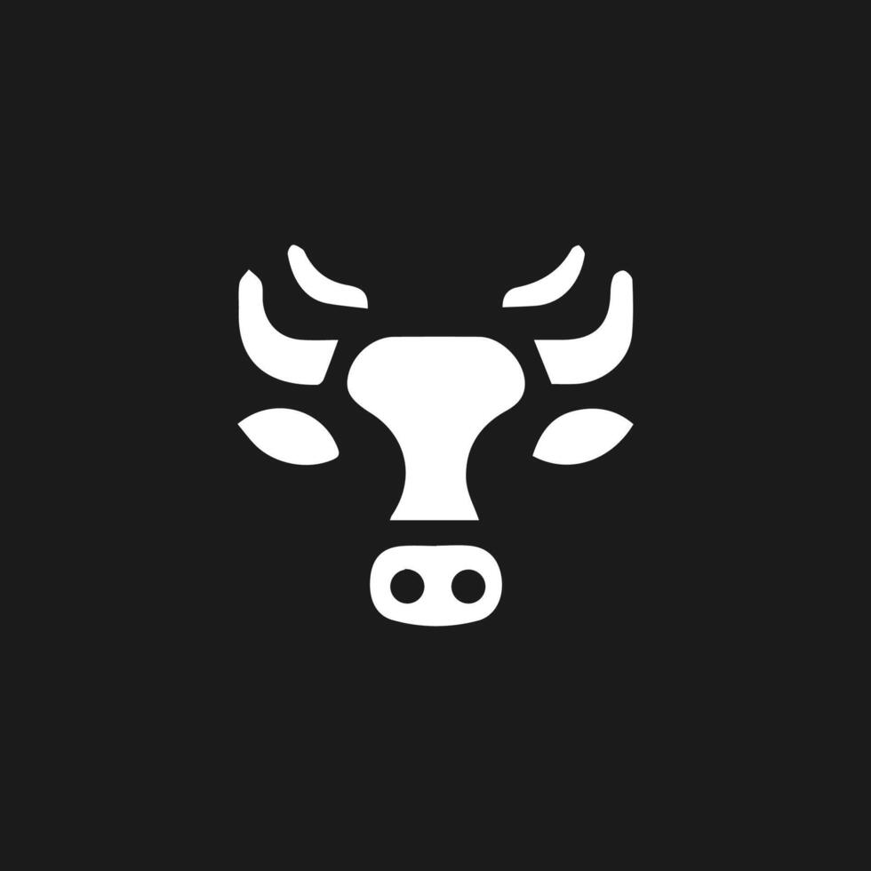 resumen vaca o toro logo diseño. creativo bife, carne o Leche icono símbolo. vector