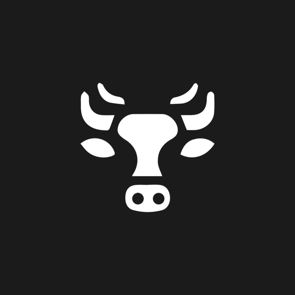 Abstract cow or bull logo design. Creative steak, meat or milk icon symbol. vector